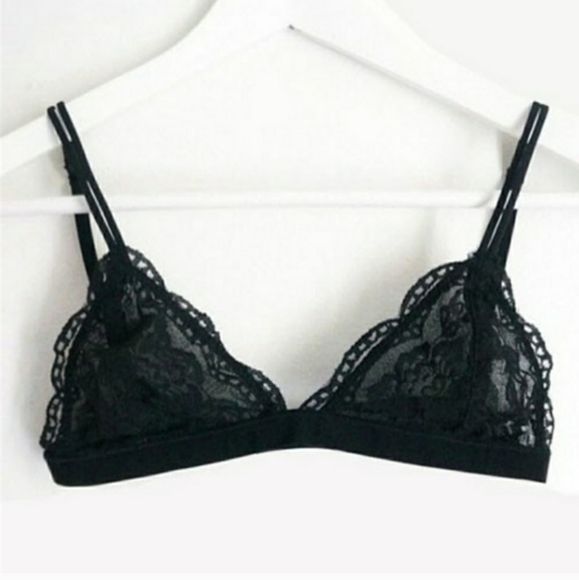 Anemone Other - Black Lace Triangle Bra